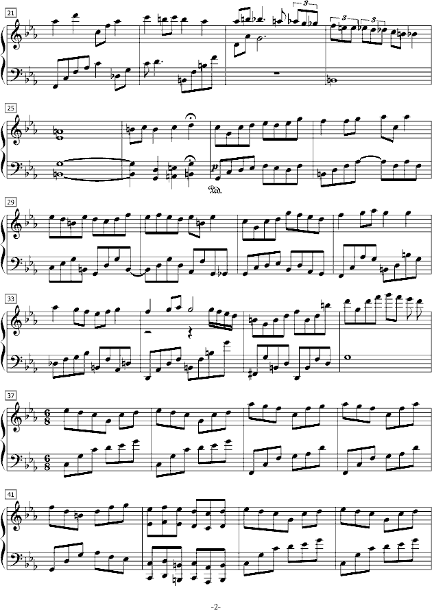 琉璃物语钢琴谱 第2页