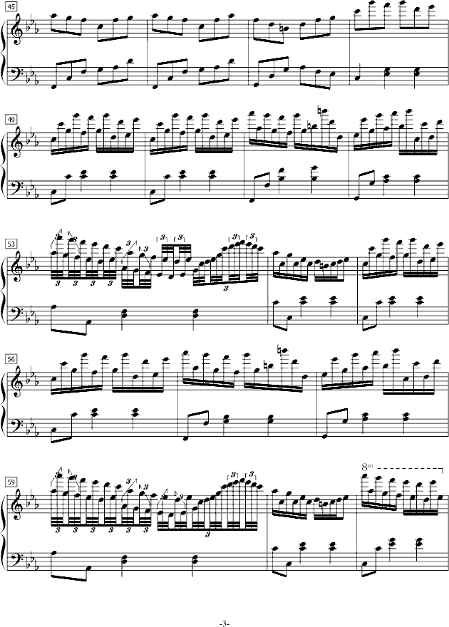 琉璃物语钢琴谱 第3页