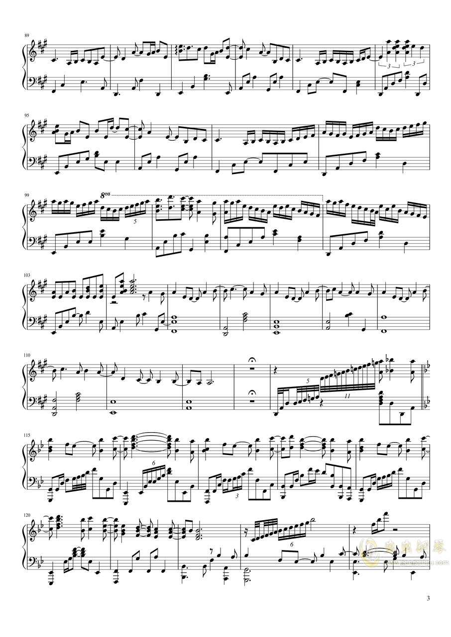 anglebeats钢琴曲谱子_初学钢琴曲简单的谱子(2)